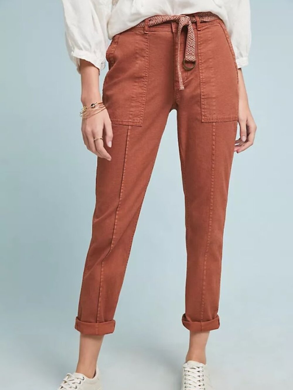 Anthropologie Pilcro "The Wanderer" Utility Pants – Rust/Terracotta, Size 27 - Picture 3 of 11
